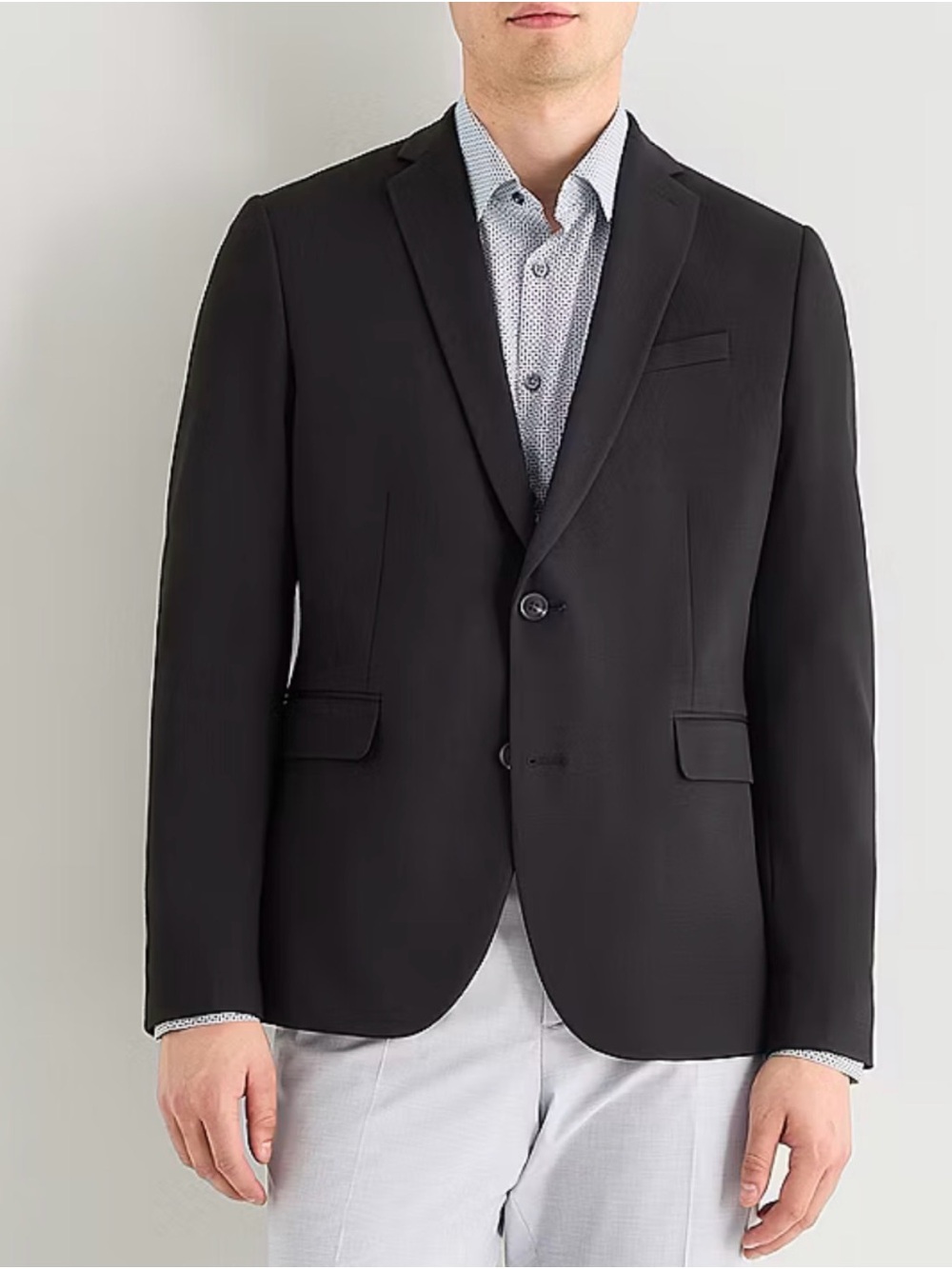 J. Ferrar Black Slim Fit Suit Jacket Small